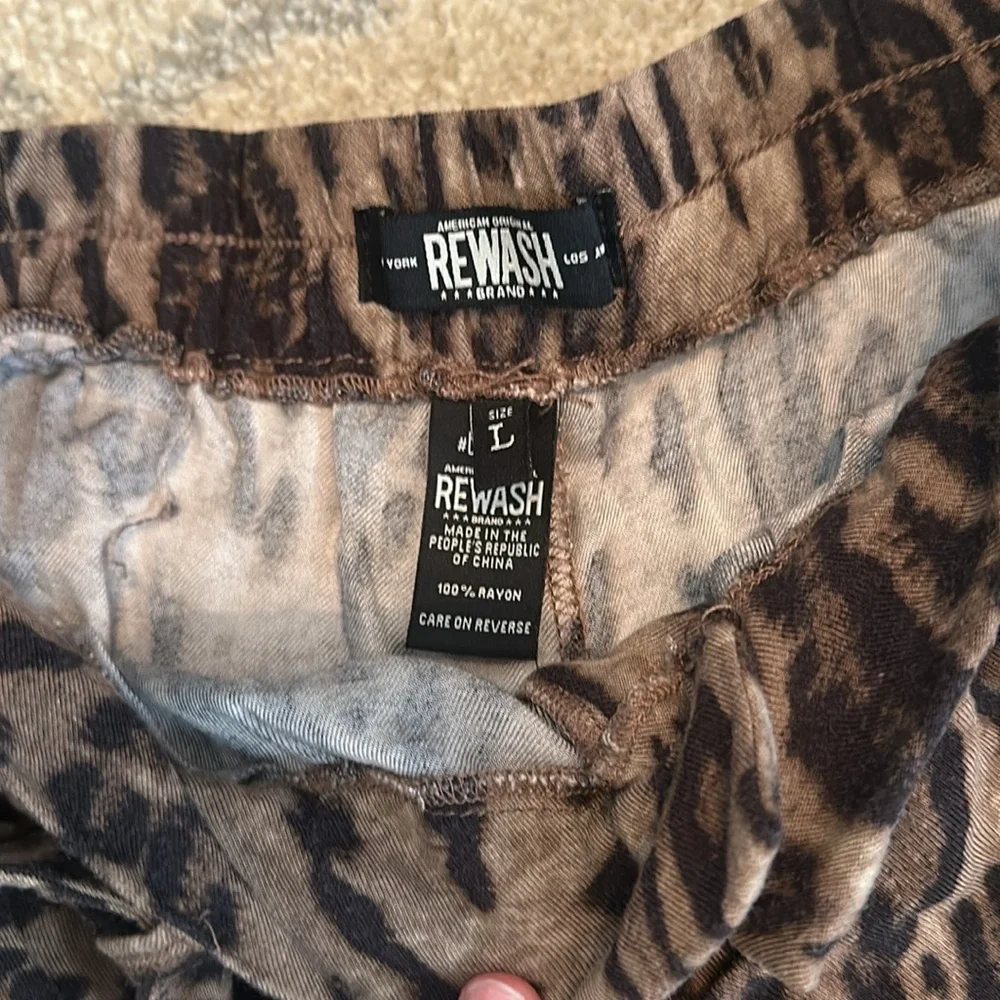 Leopard Print High Waist Wide Leg Trousers - Picture 3 of 7